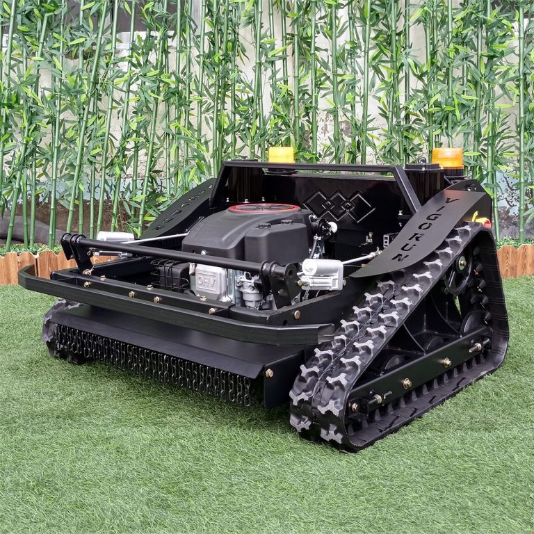 radio controlled track-mounted road slope tank lawnmower China manufacturer factory