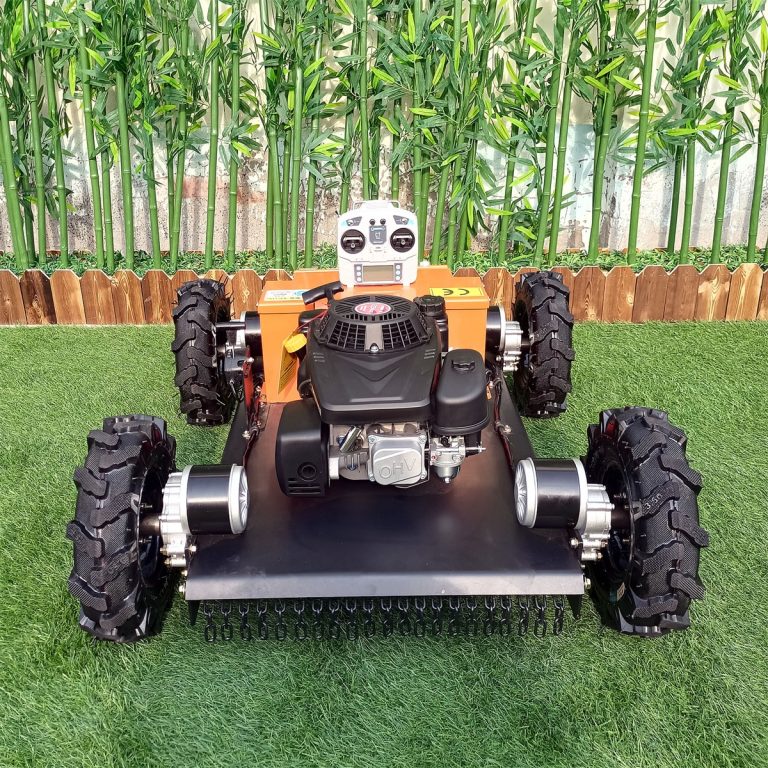 wireless radio control rubber track lawn mower best Chinese supplier